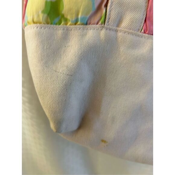 Lilly Pulitzer Dragon Fly tote bag Faded Pink 16.5"x14" - Picture 6 of 12